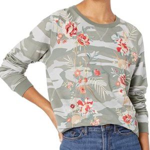NWT Johnny Was Caspian Camo Embroidered Raglan Sweatshirt